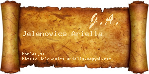 Jelenovics Ariella névjegykártya